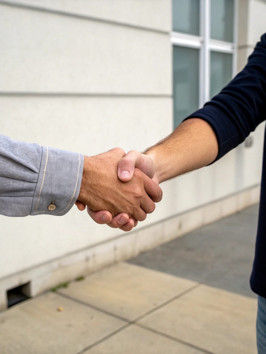 Handschlag nach dem Fahrzeugankauf bei Schramm Automobile